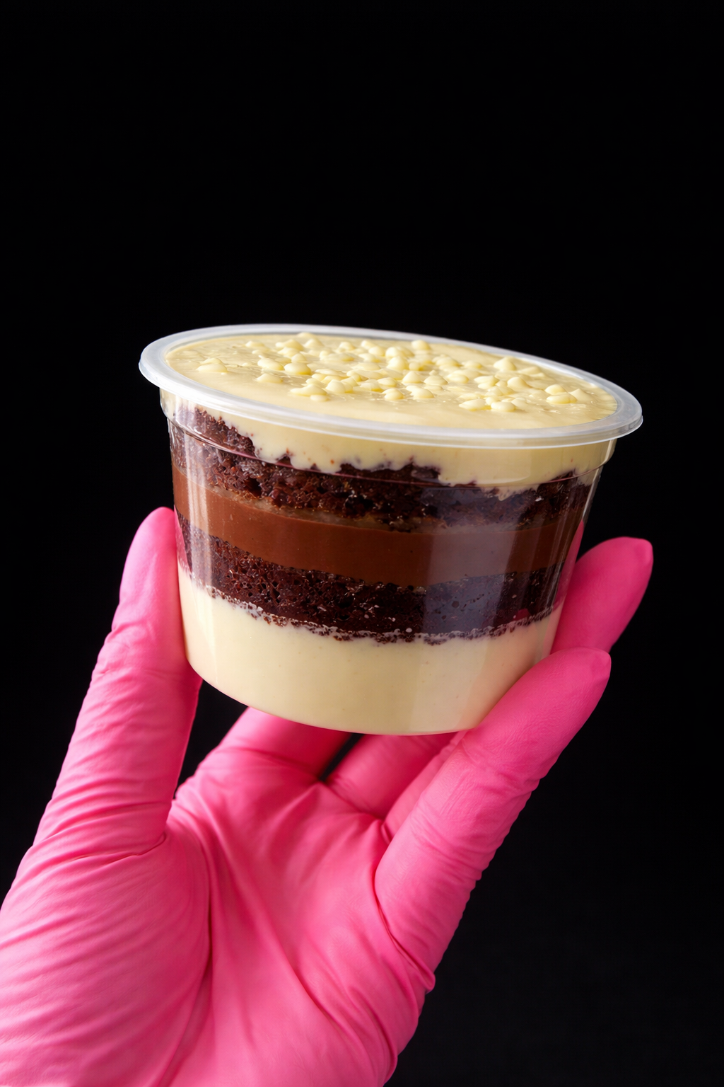 BOLO NO POTE CREME DE N. E BRIGADEIRO